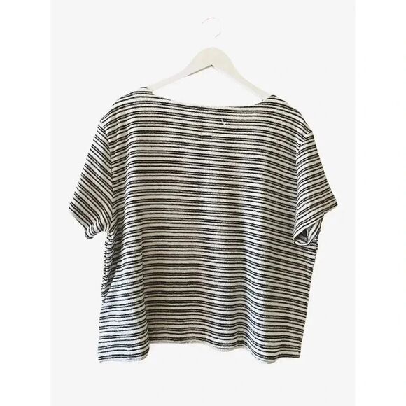 GAP Black and White Striped Blouse - Picture 2 of 6